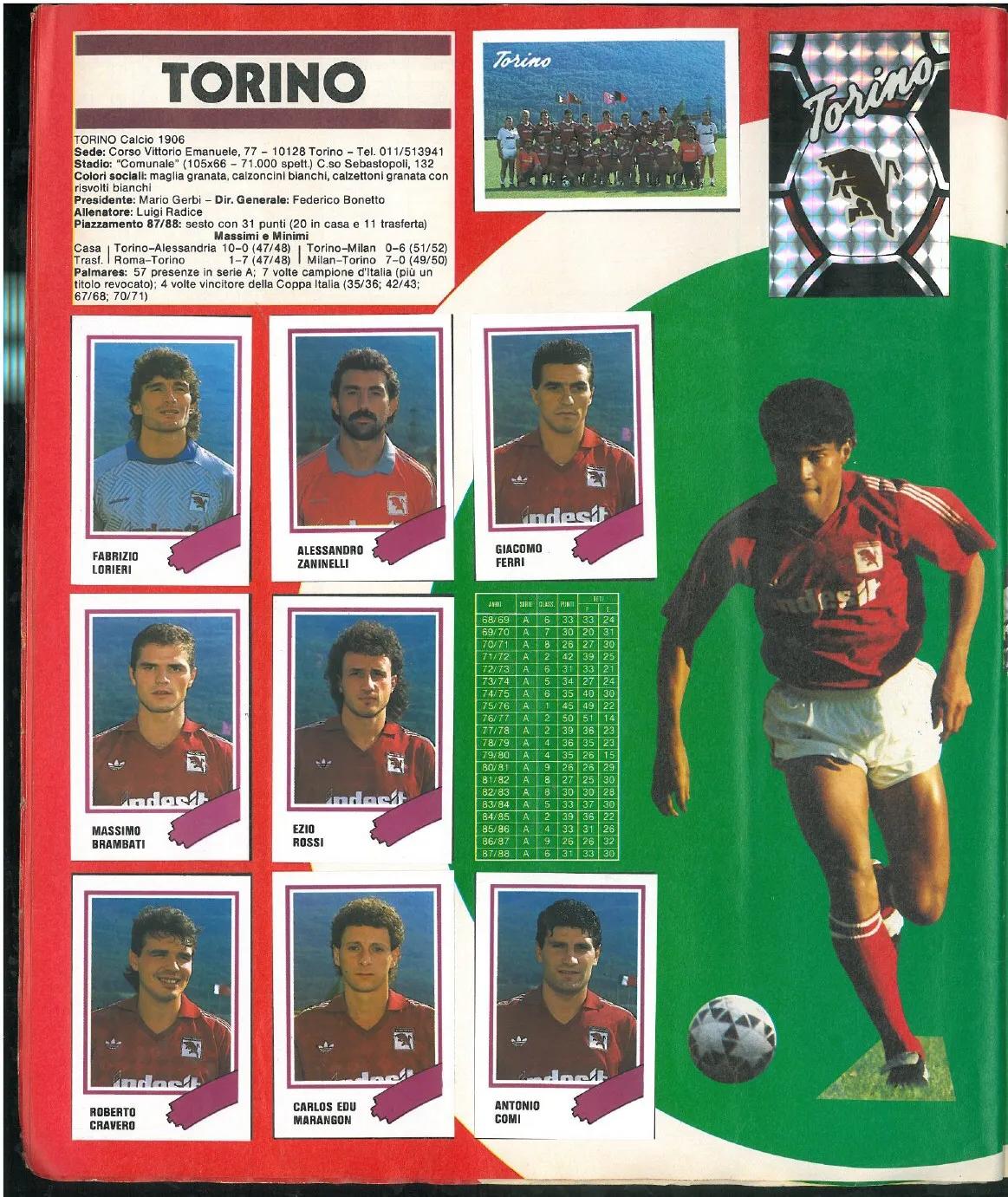 「忆意甲」一本意大利足球画册带你回顾1988/89赛季意甲联赛