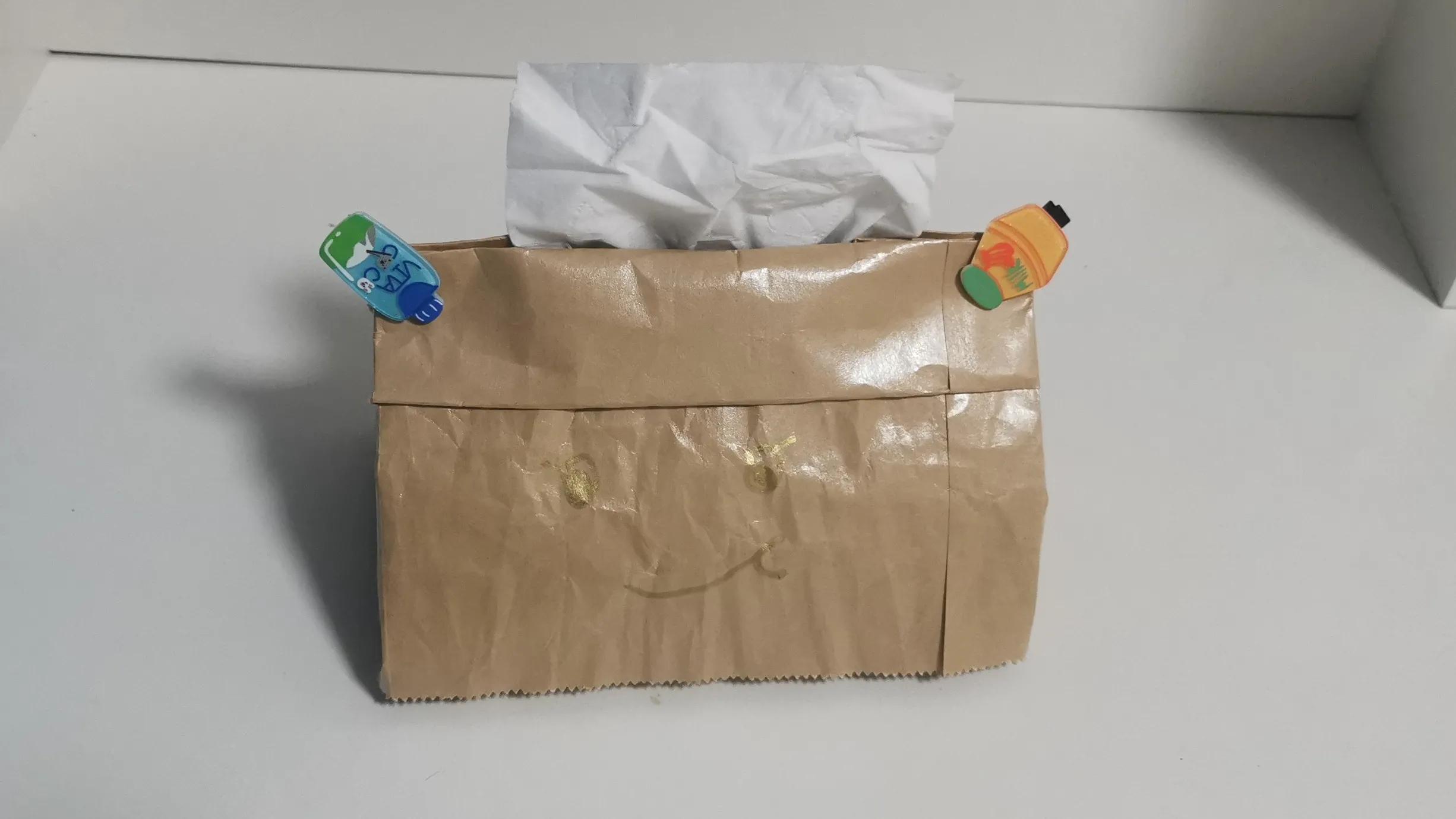 怎么用纸袋做抽纸盒,纸袋抽纸盒手工制作