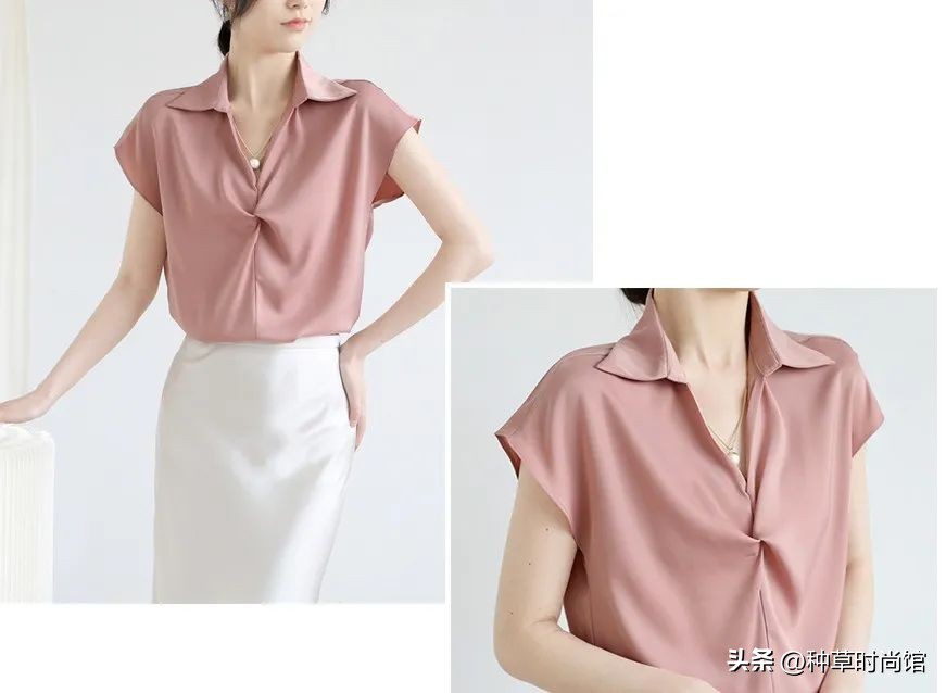 自带洒脱和优雅气质的衬衫款式,时尚气质不规则衬衫设计感上衣