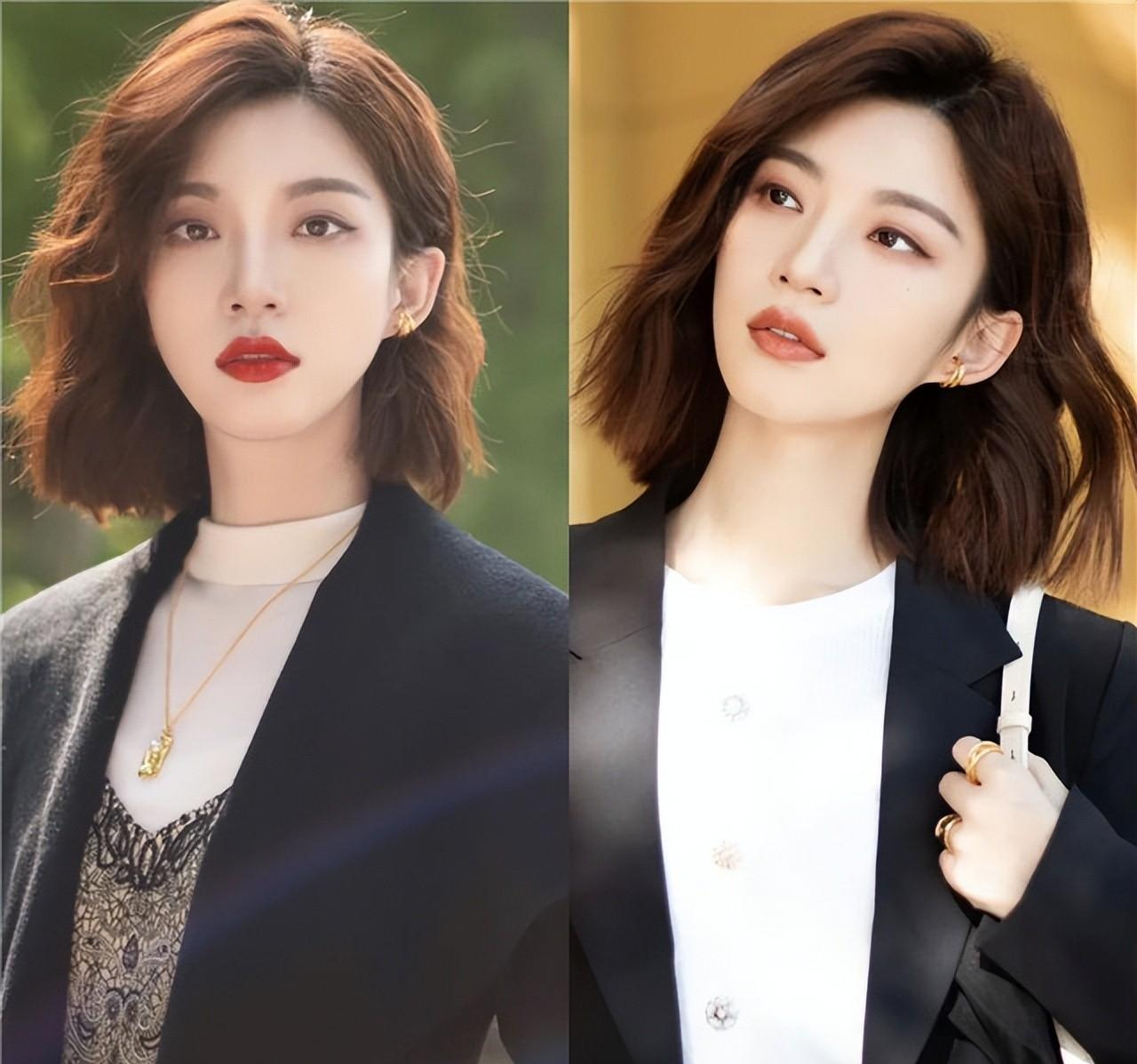 大波浪卷齐肩短发图片2015款男,适合蓬松自来卷齐肩的发型