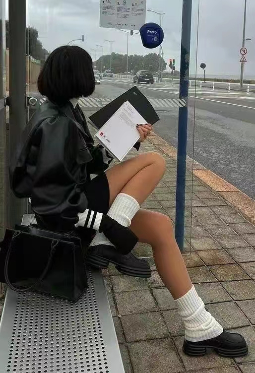 堆堆袜穿搭爆火视频,堆堆袜可爱网红爆款