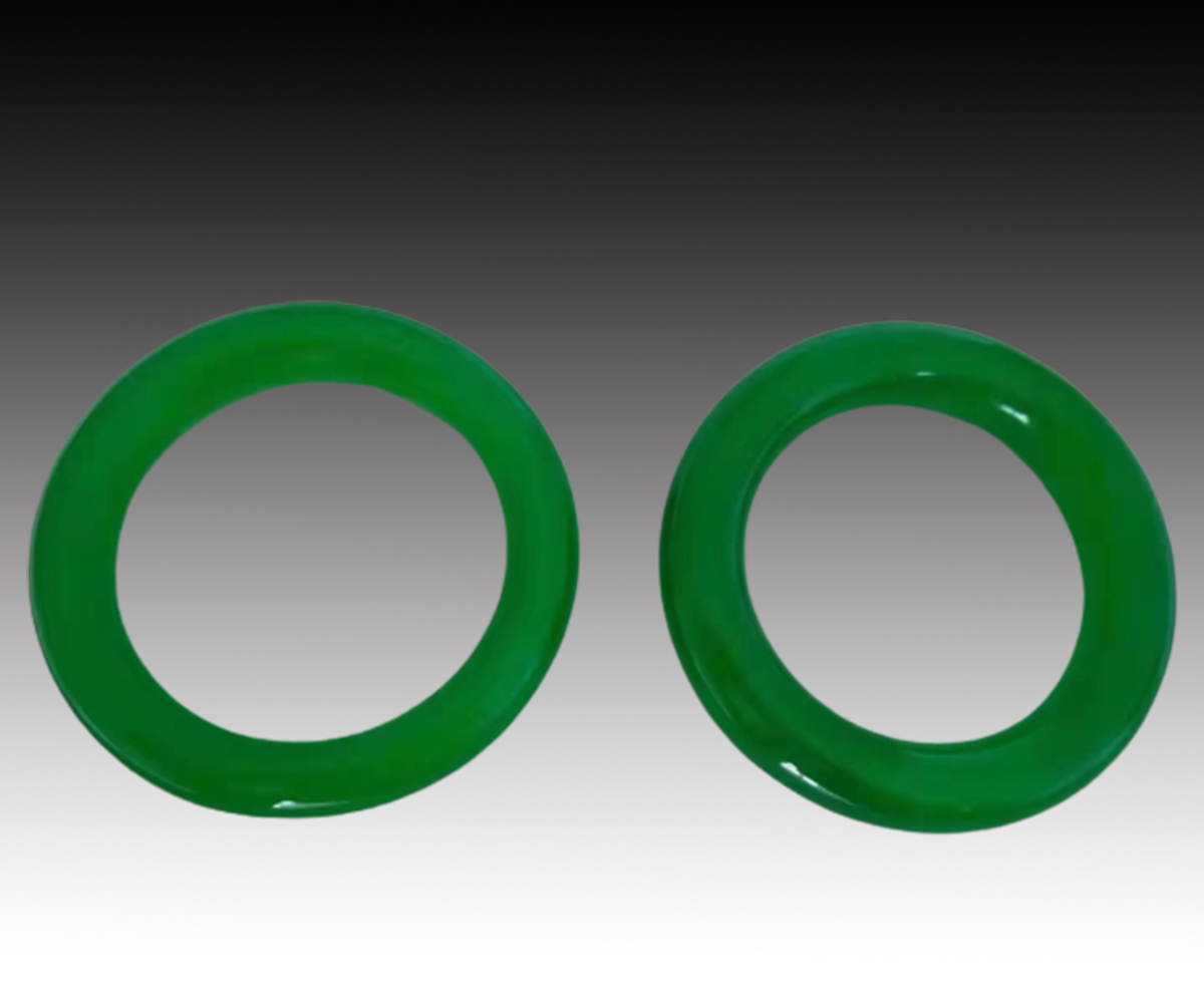 鉴宝帝王绿翡翠手镯,清金丝玉翡翠手镯