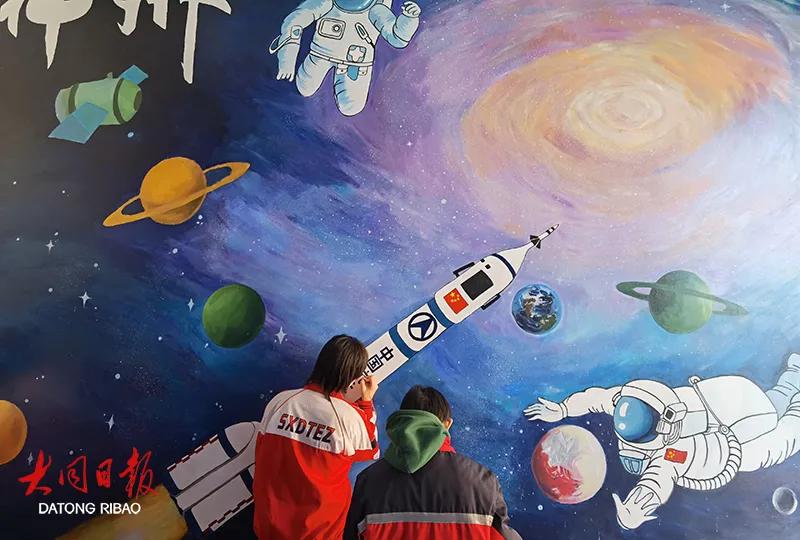 教室墙绘风景,很有创意的校园墙绘