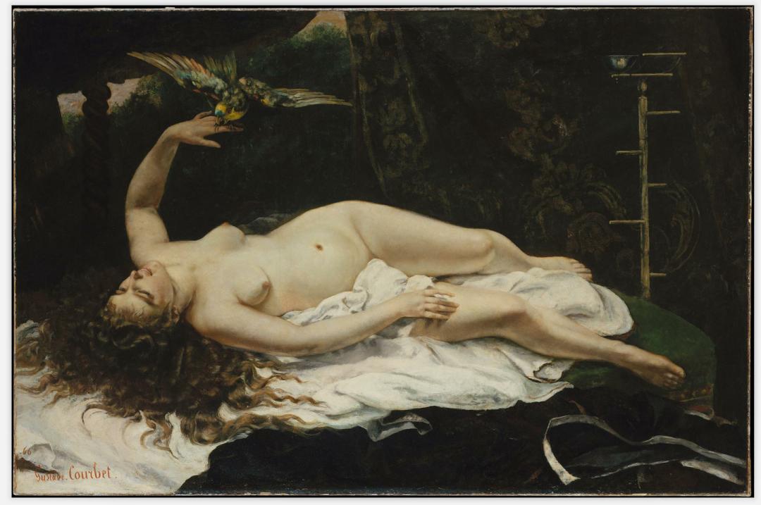 库尔贝油画维纳斯,库尔贝画的人物画