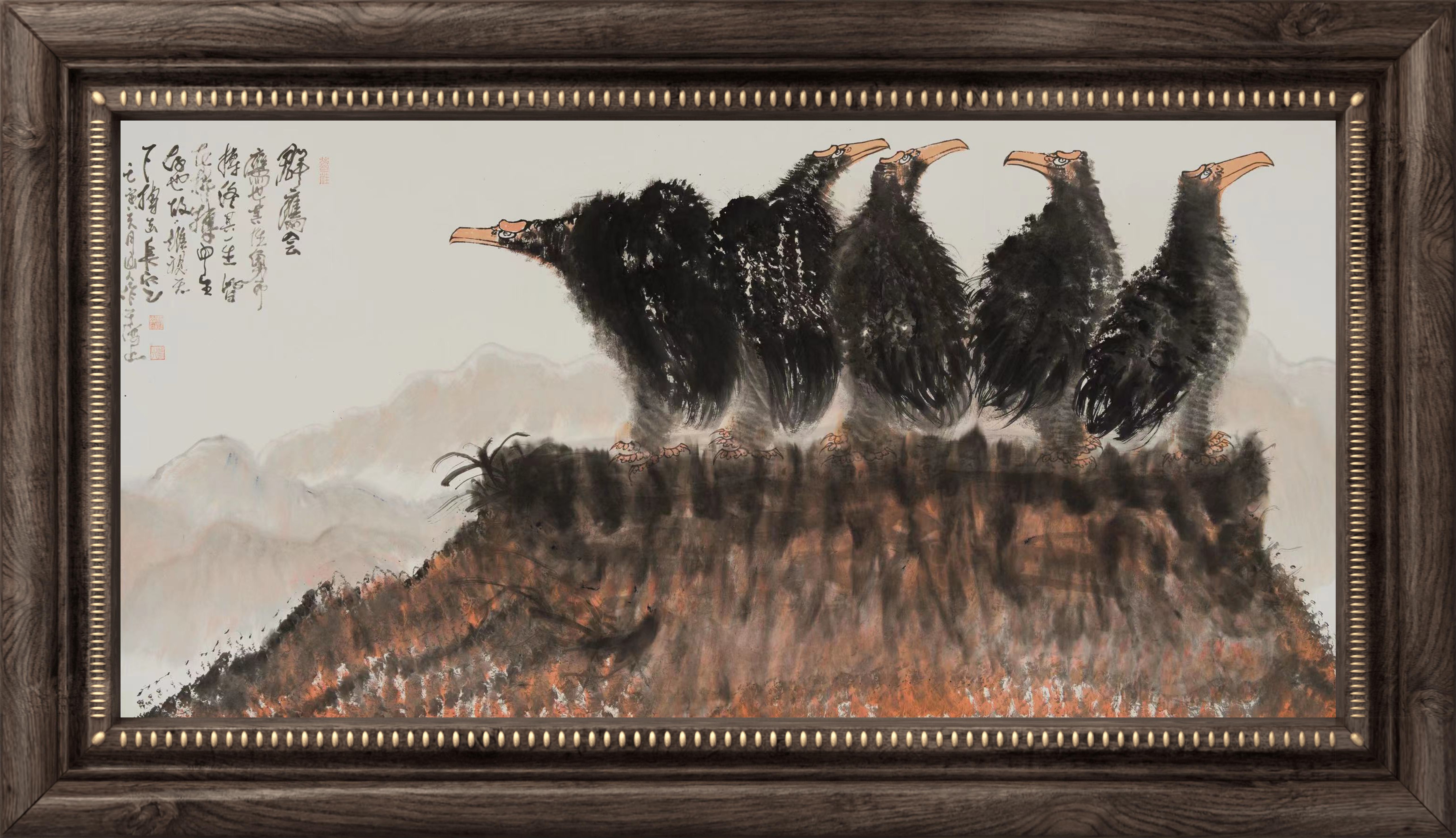 画家朱祖国作品集,书画家朱祖国的指墨画