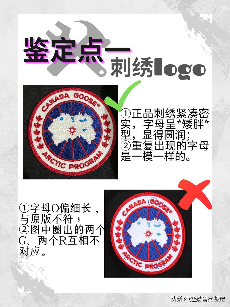 识别加拿大大鹅真假,加拿大鹅看镭射标辨真假