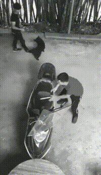 “姑娘你不能挡一下那里么？那东西让人看了很难为情”哈哈哈