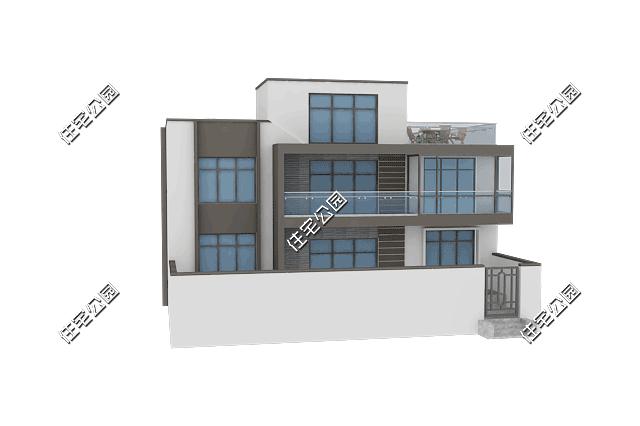 120平4层小型别墅设计现代风,140平米经典休闲别墅外观设计