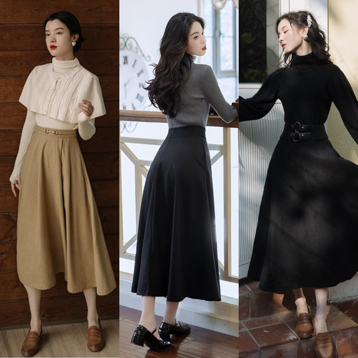 赫本的长裙100个经典穿搭,赫本长裙穿搭