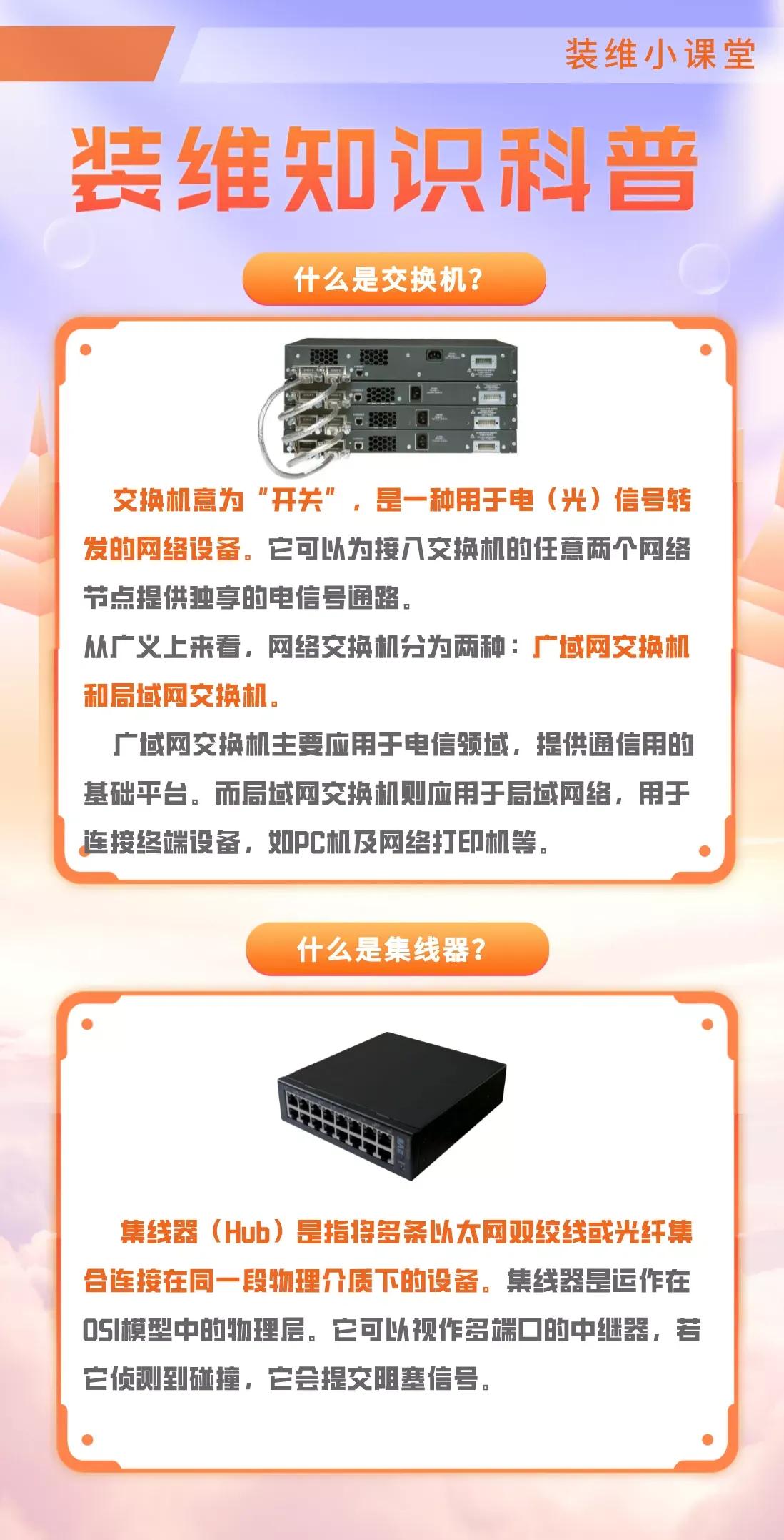 集线器二层交换机路由器作用,集线器交换机路由器