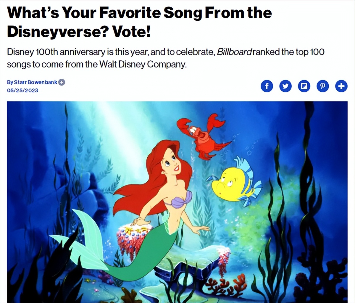 Billboard评选迪士尼百大金曲第一名是谁你猜到了吗？