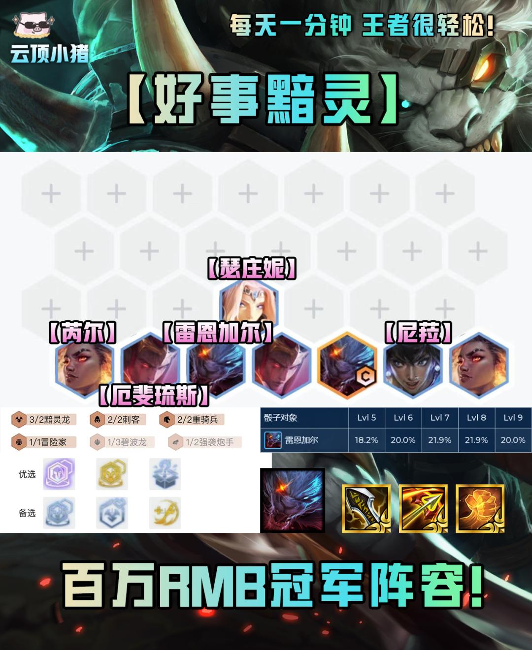 金铲铲黯灵龙好事成双阵容,好事成双黯灵龙阵容