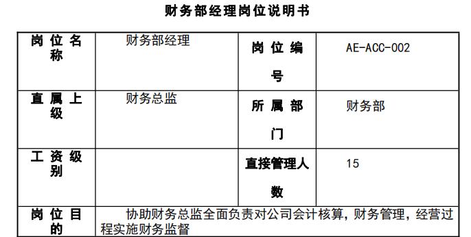 财务部会计岗位职责及岗位说明书,财务部各岗位主要工作职责及内容