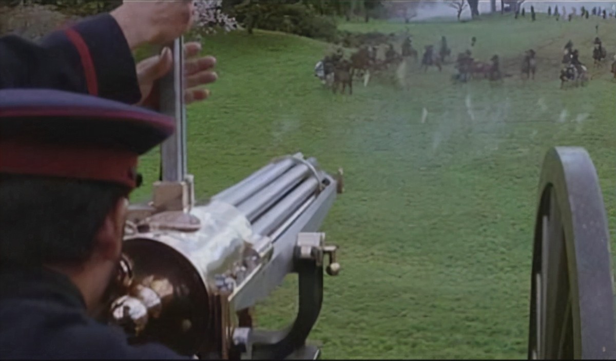 加特林跟马克沁哪个厉害,马克沁与加特林对射