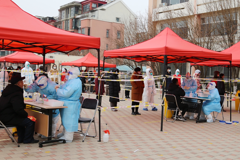 天寒地冻人心暖大港中医人28个点位助力滨海二筛