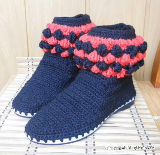 针织鞋子图案花样大全,针织鞋作品