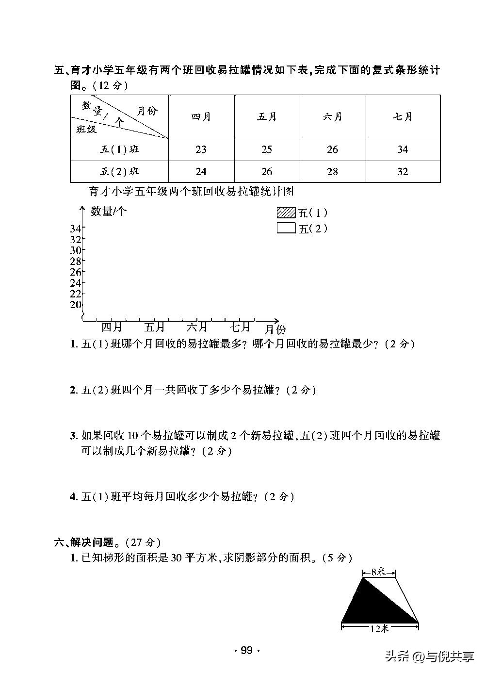 2019年五年级数学苏教版期中试卷,苏教版五年级上册2022数学试卷