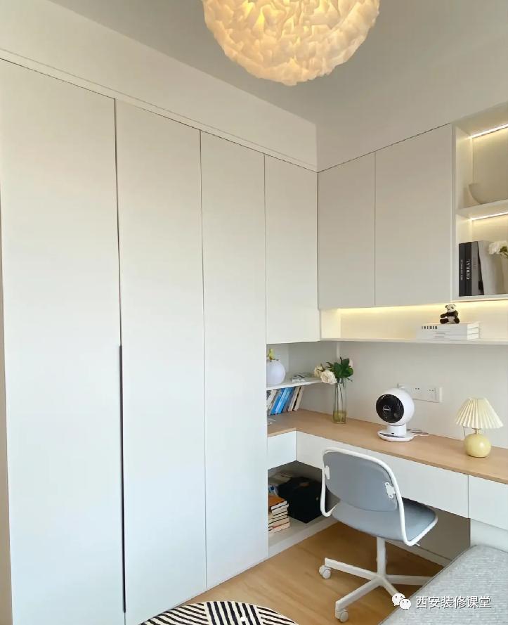 书桌连衣柜有什么讲究,书桌连衣柜带门怎么处理