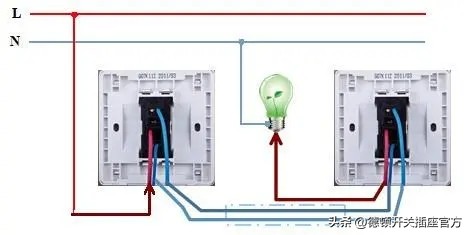 单开单控改成单开双控有几种接法,单开双控的实际接法