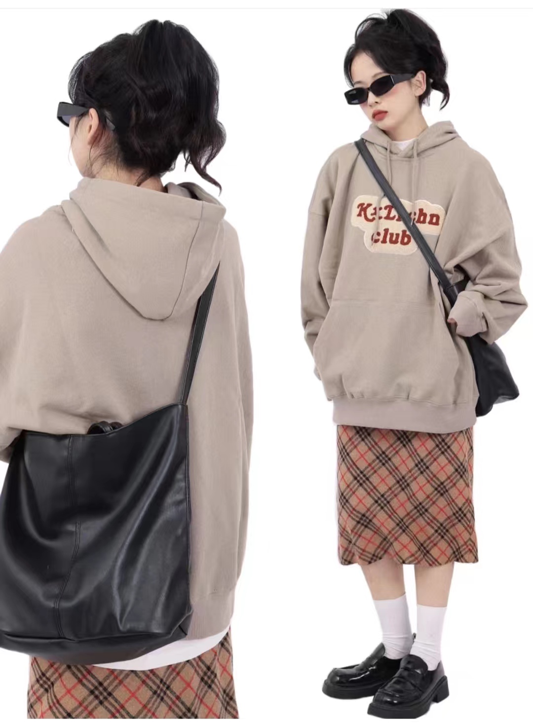 卫衣叠穿内搭加绒打底衫女秋冬,卫衣叠穿搭配秋冬