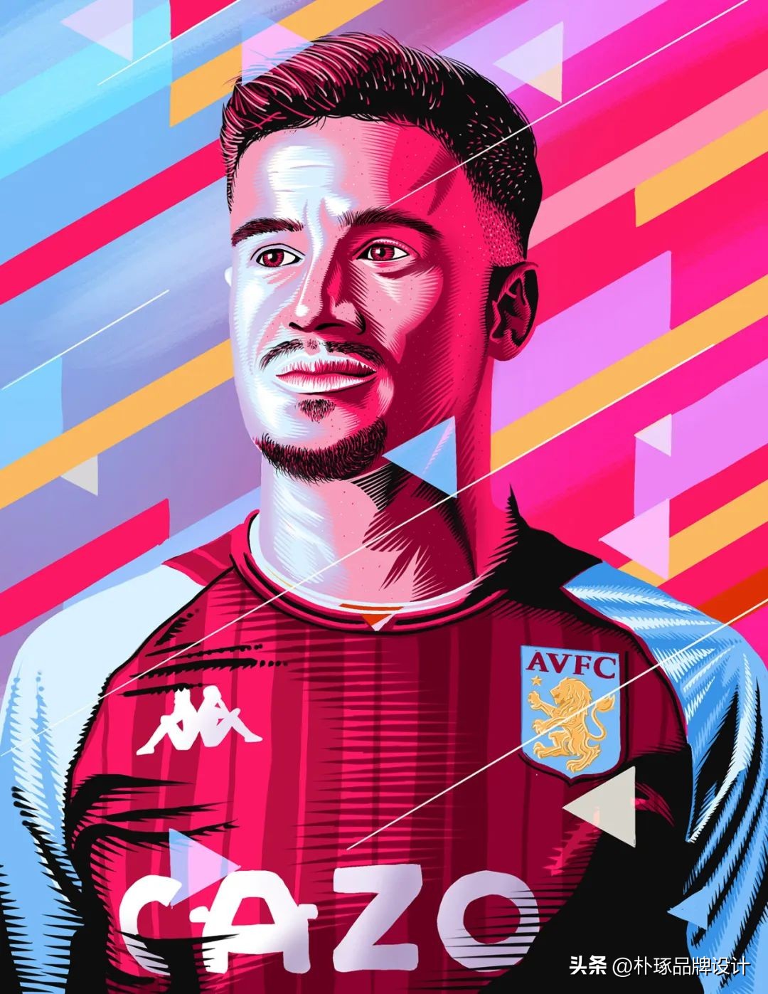 足球插画人物图片,足球运动员海报手绘简单一点