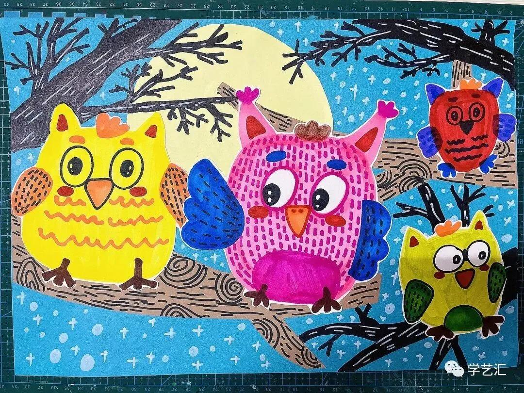 怎么画又漂亮又萌的儿童画,儿童画考级1-10级作品图片范画