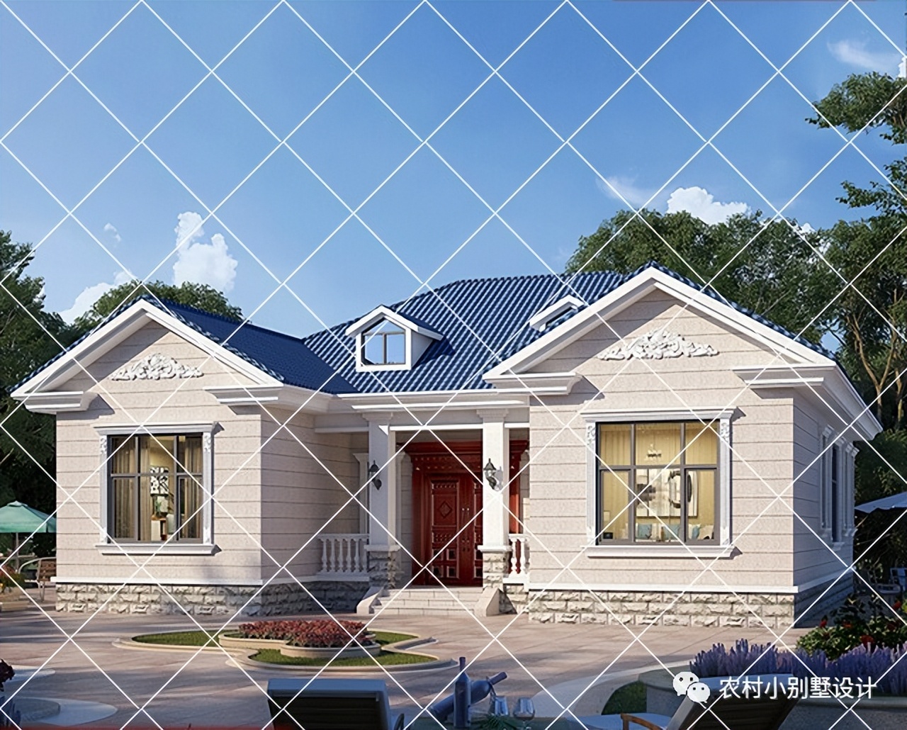 一层半层小别墅新款农村自建房,农村自建房一层别墅设计最新款