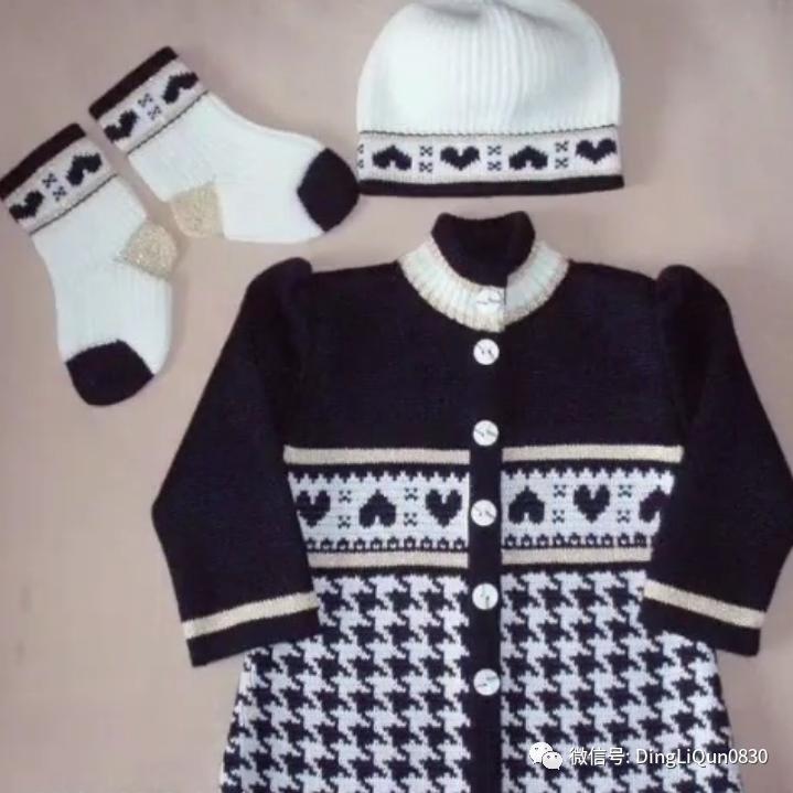 最新款女童开衫毛衣编织图片,针织洋气儿童毛衣
