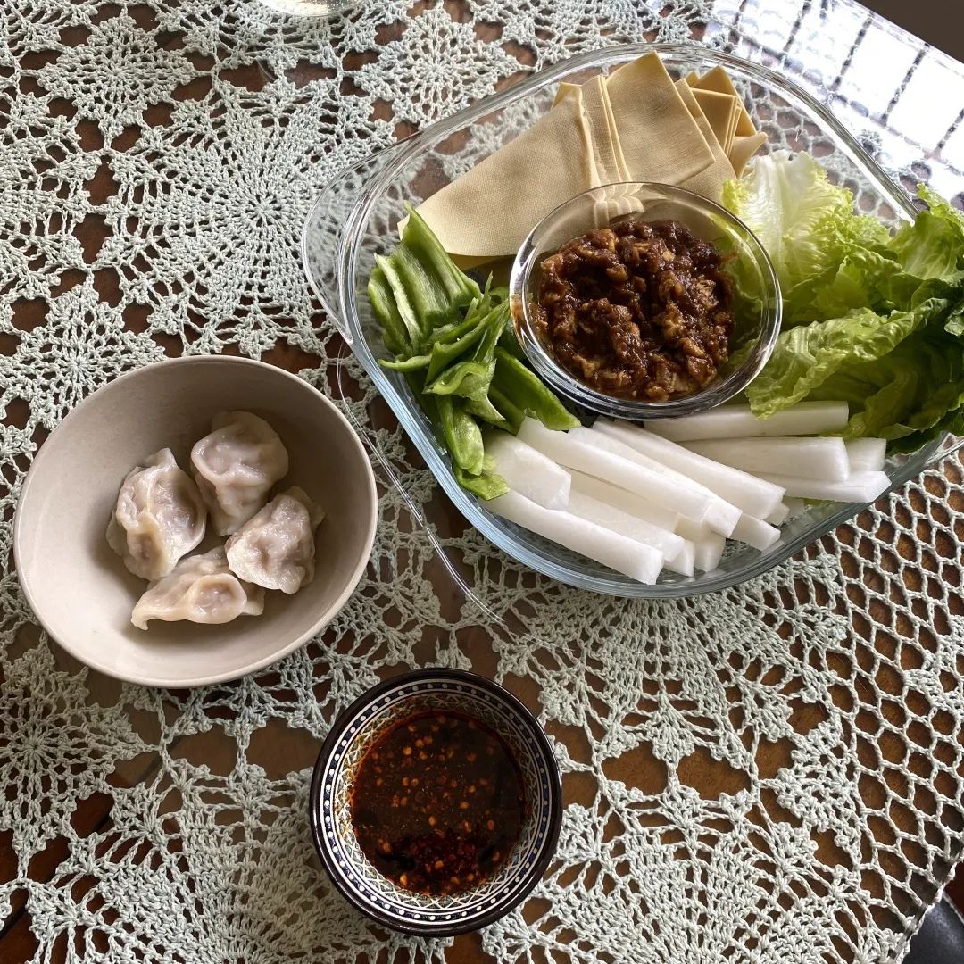 妈，我也想吃水捞饭