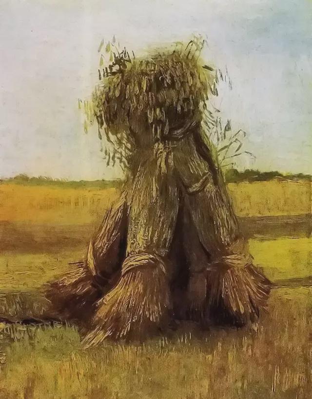 世界油画向日葵,梵高金色麦田油画临摹教程