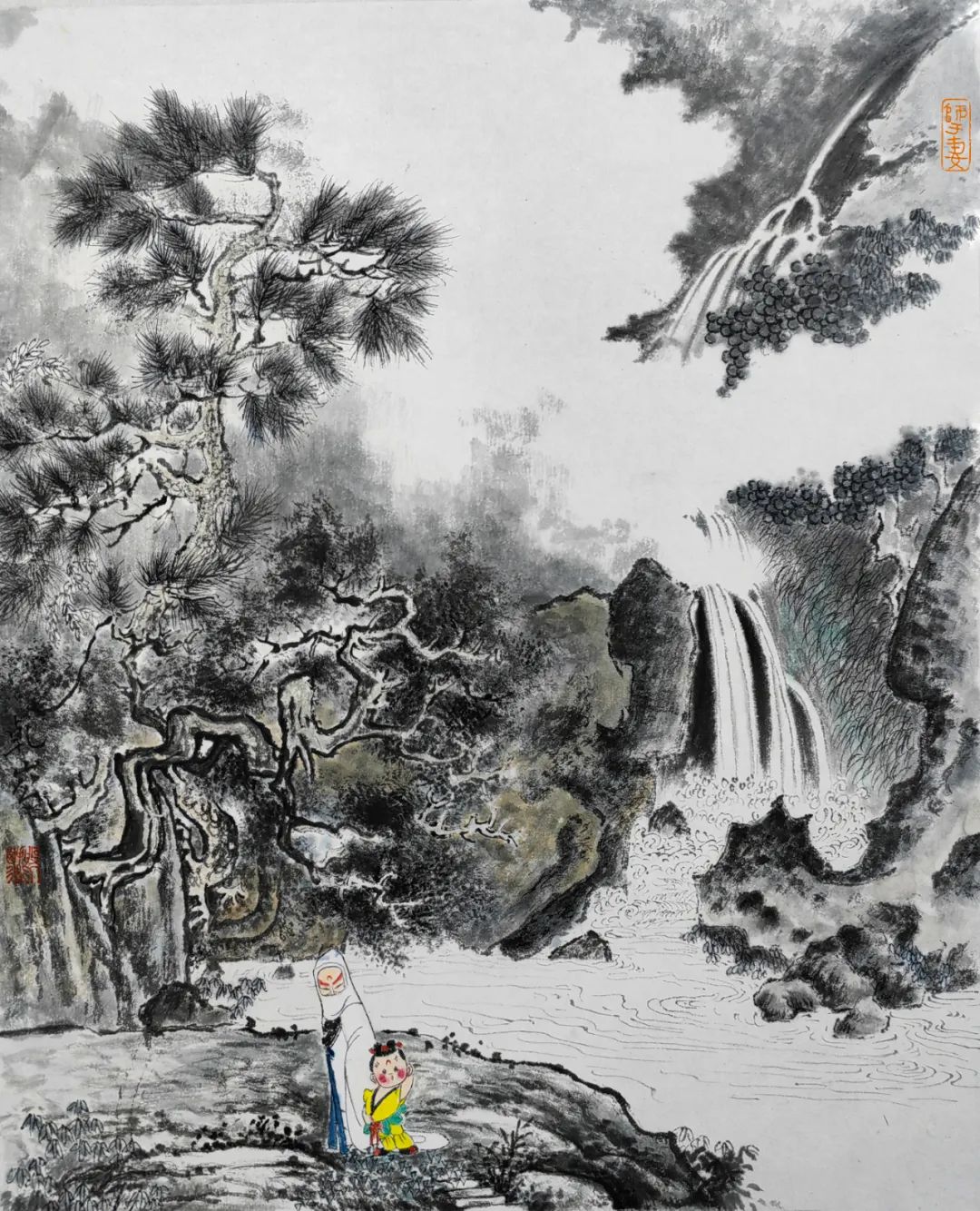 青年画家河北师范大学研究生力森作品欣赏—念依草堂第241期