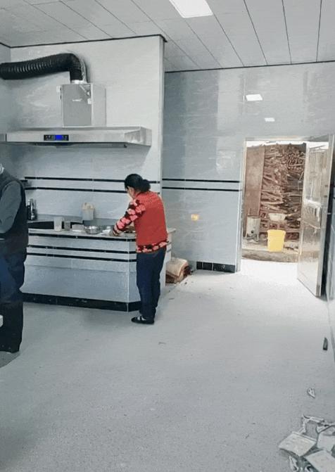 自建房厨房柴火灶尺寸和设计图,农村带火灶房屋设计图纸