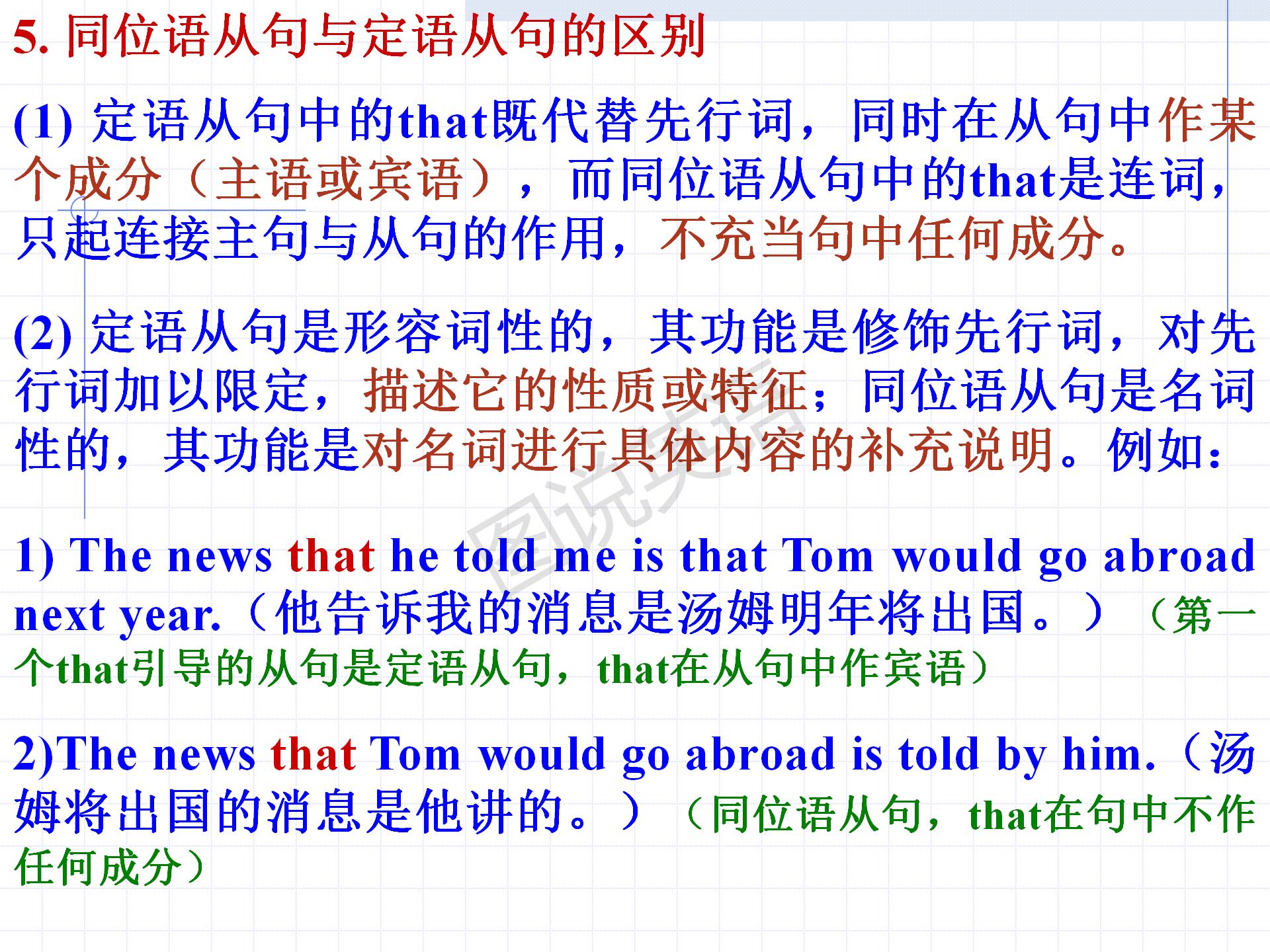 新概念英语条件状语从句讲解,新概念英语一第122课定语从句