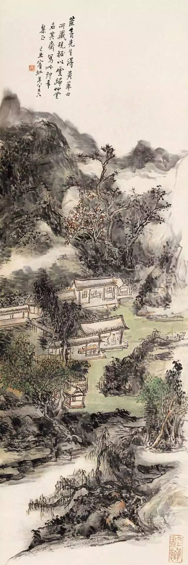 黄宾虹早期山水画的作品欣赏,黄宾虹经典作品13幅欣赏及技法