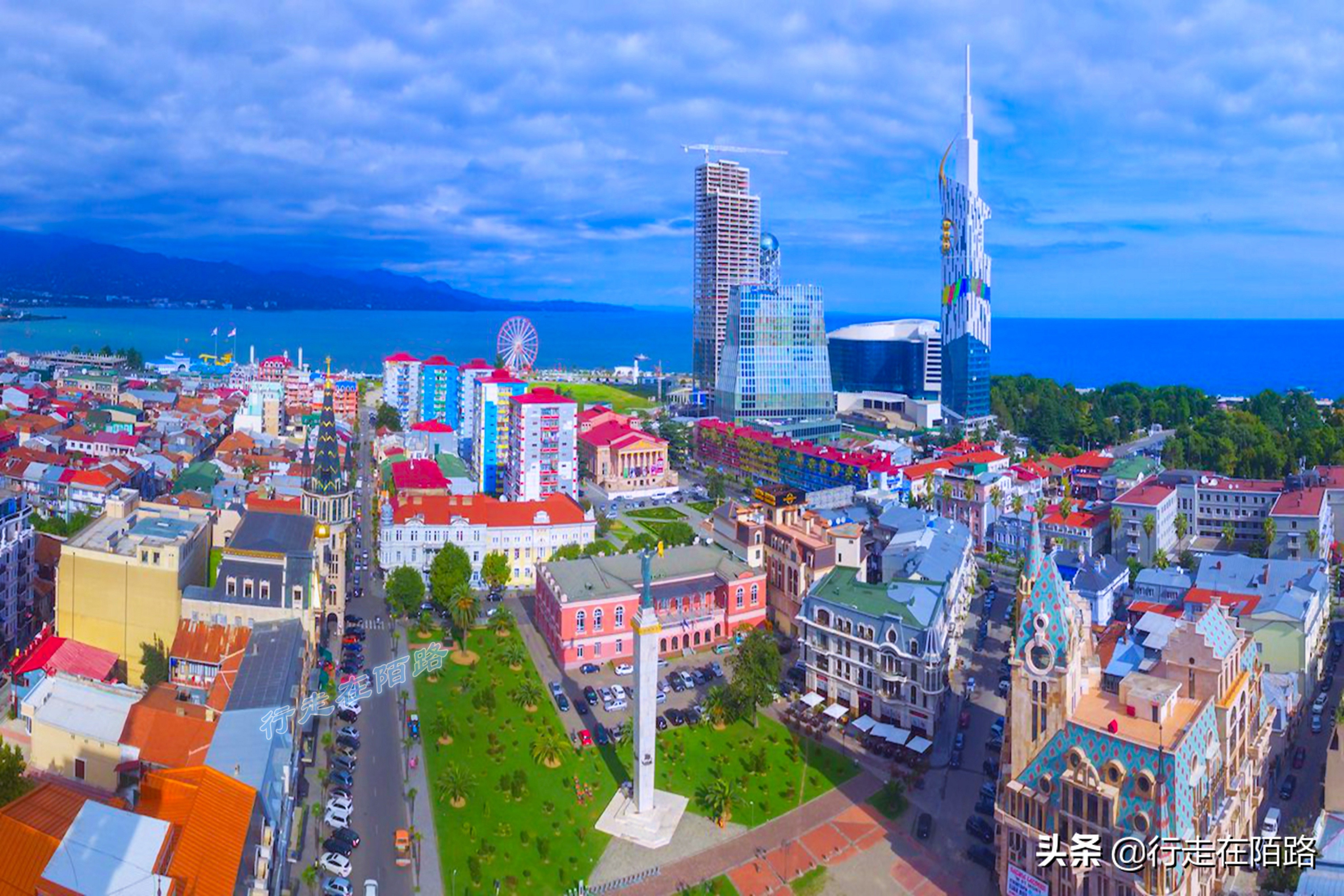 格鲁吉亚城市风景,格鲁吉亚黑海边的旅游胜地