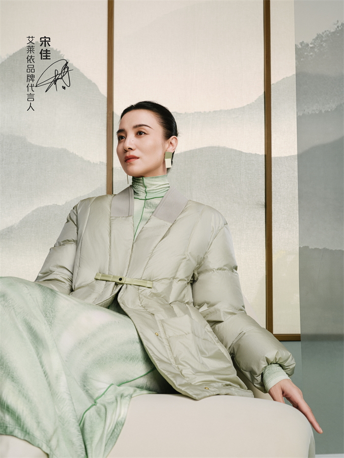 宋佳代言艾莱依今年新款,艾莱依宋佳同款鹅绒服