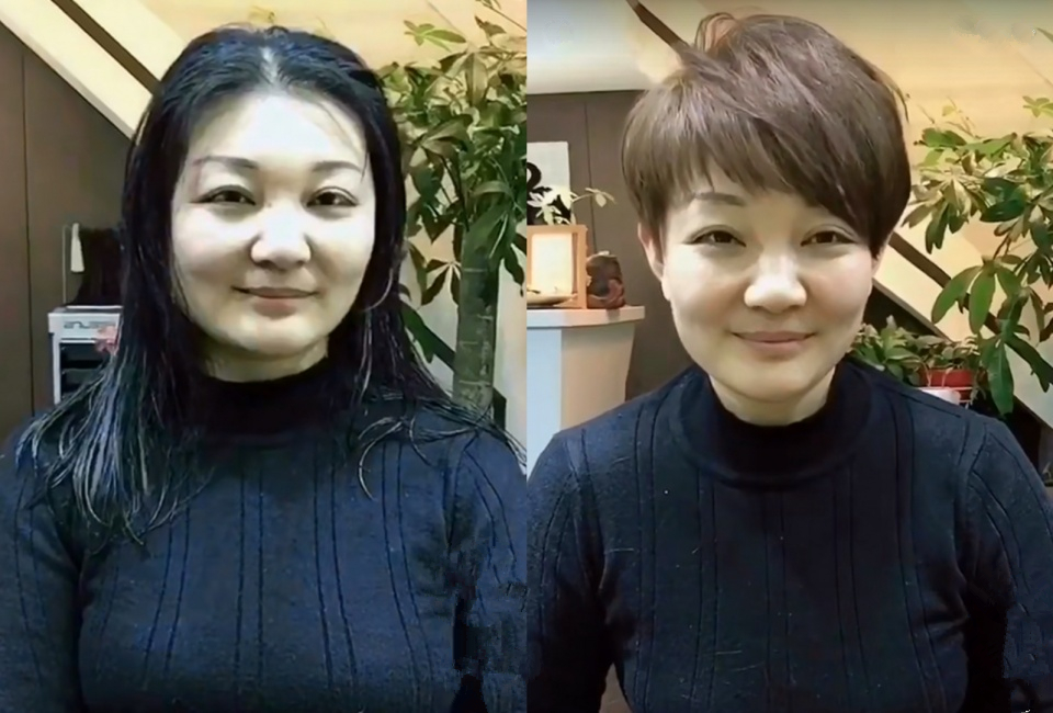 大圆脸脖子短适合长发还是短发,脖子短的人适合什么短发发型