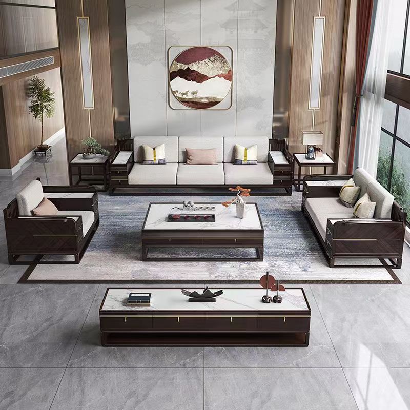 挑高客厅现代简约原木风,小户型原木风格客厅