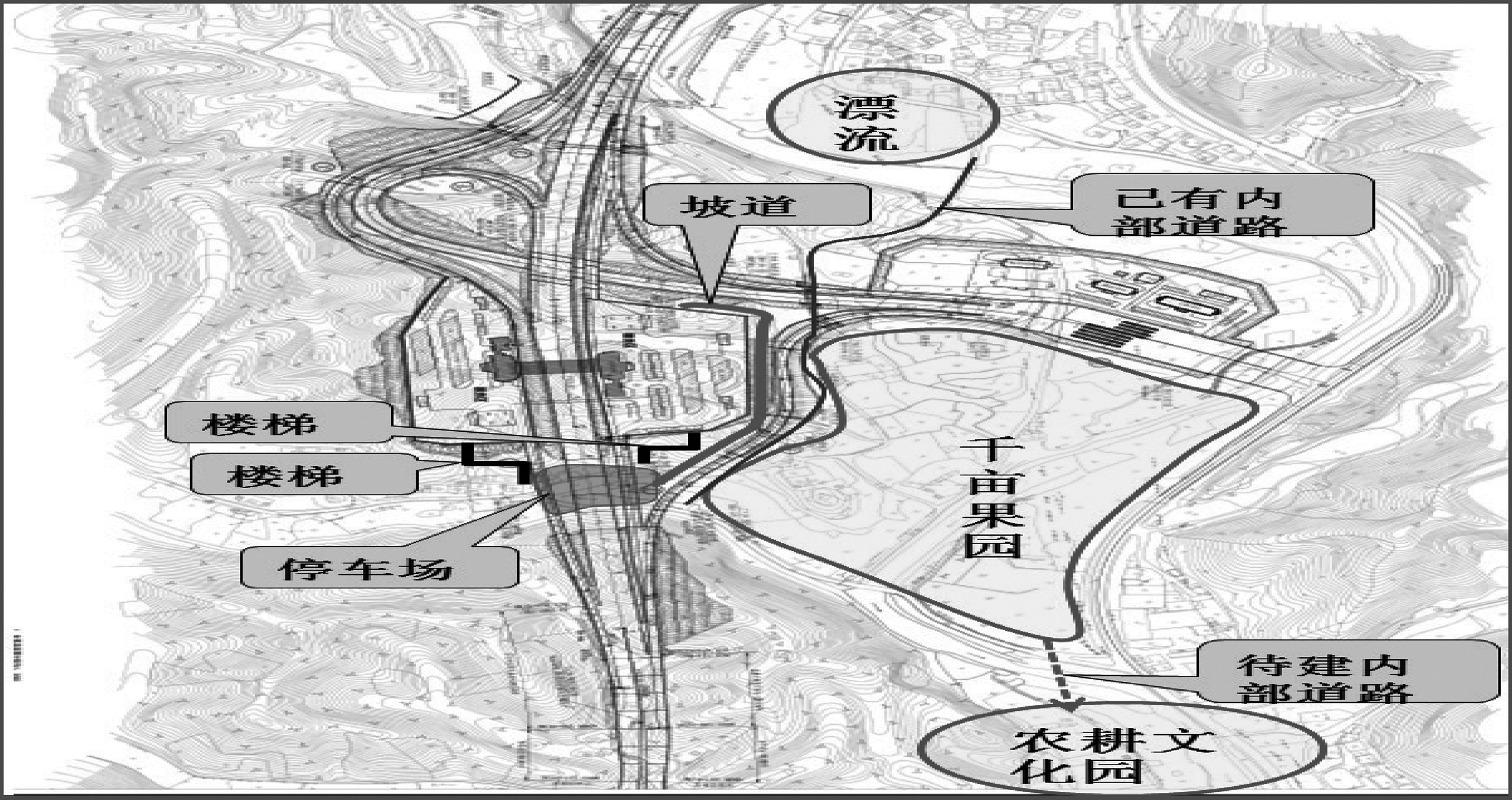 於潜分离式立交桥,於潜交通规划