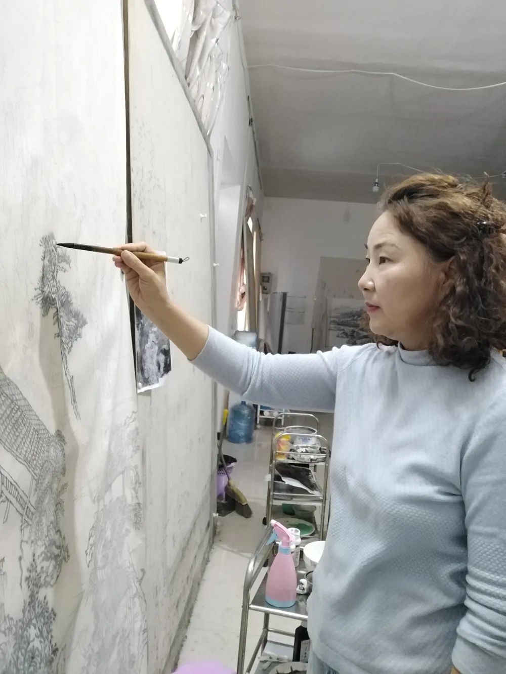 中国山水画家张娟,张娟国画