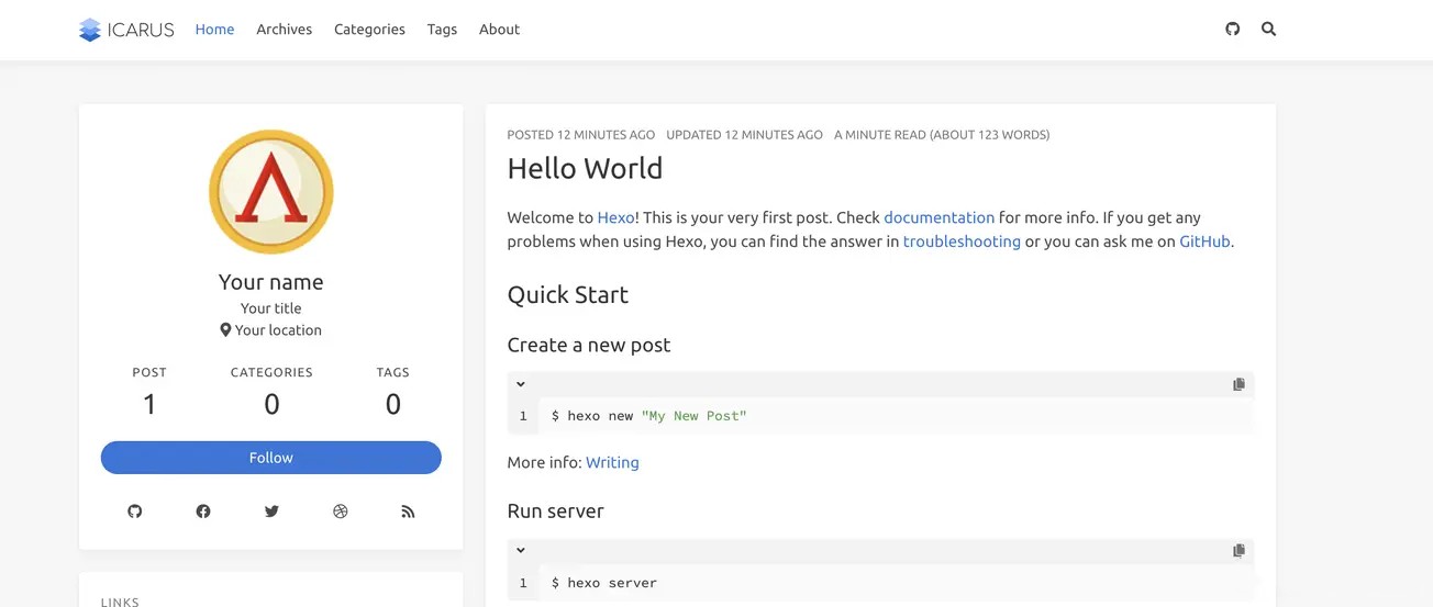 本地搭建hexo博客教程,hexo博客搭建相关内容