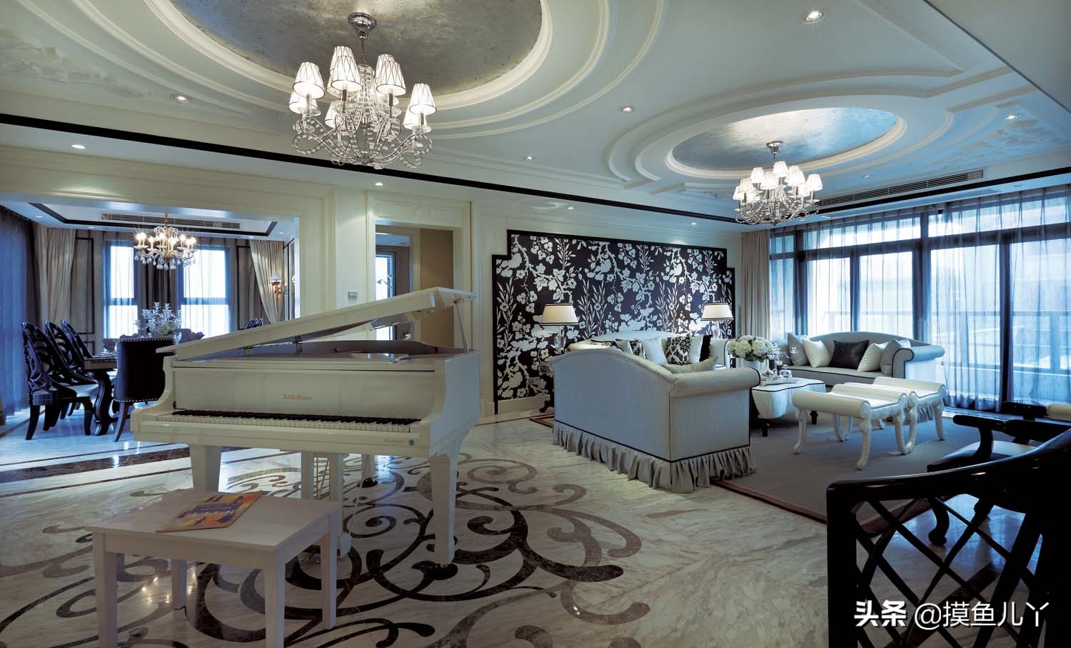 西安鸿基紫韵300平米装修,新古典主义风格的特点