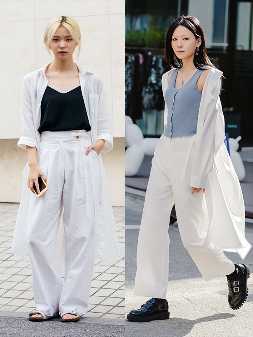 衬衫的多种穿法外穿中长款,衬衫这样穿时髦又高级回头率200