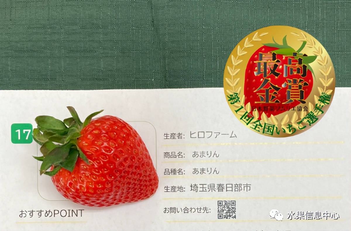 日本草莓评选大赛,排名第一的草莓品种是什么?