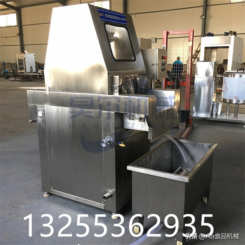 全自动盐水注射机视频,盐水注射机小型自动化设备