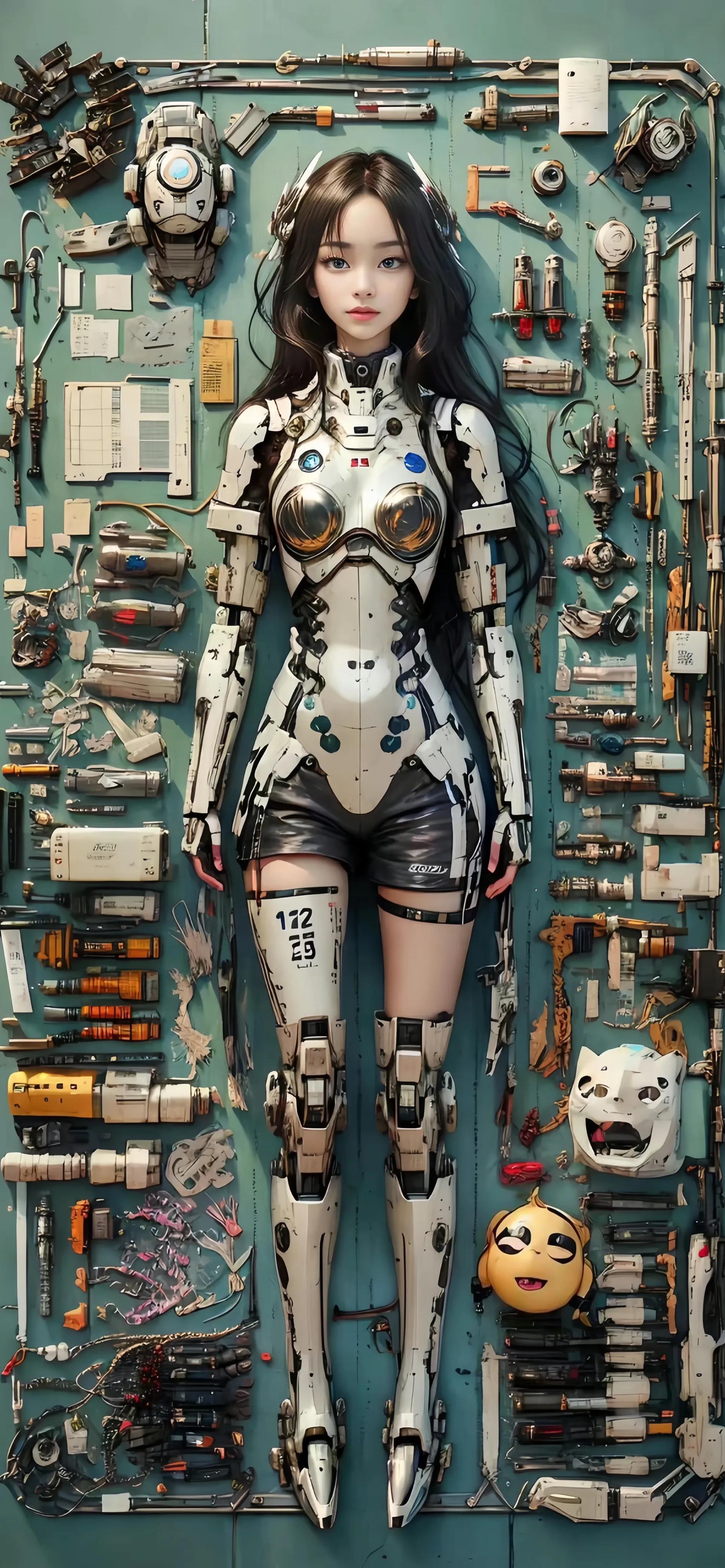 机械感十足的少女壁纸,机械风壁纸动态炫酷