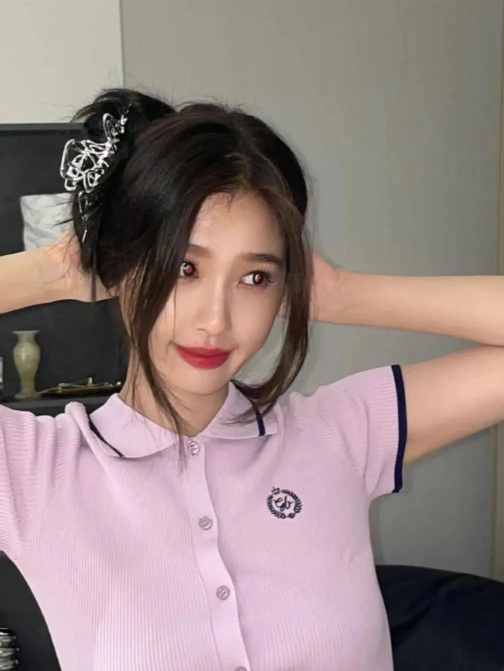 波浪卷发简单编发,人鱼微卷编发造型