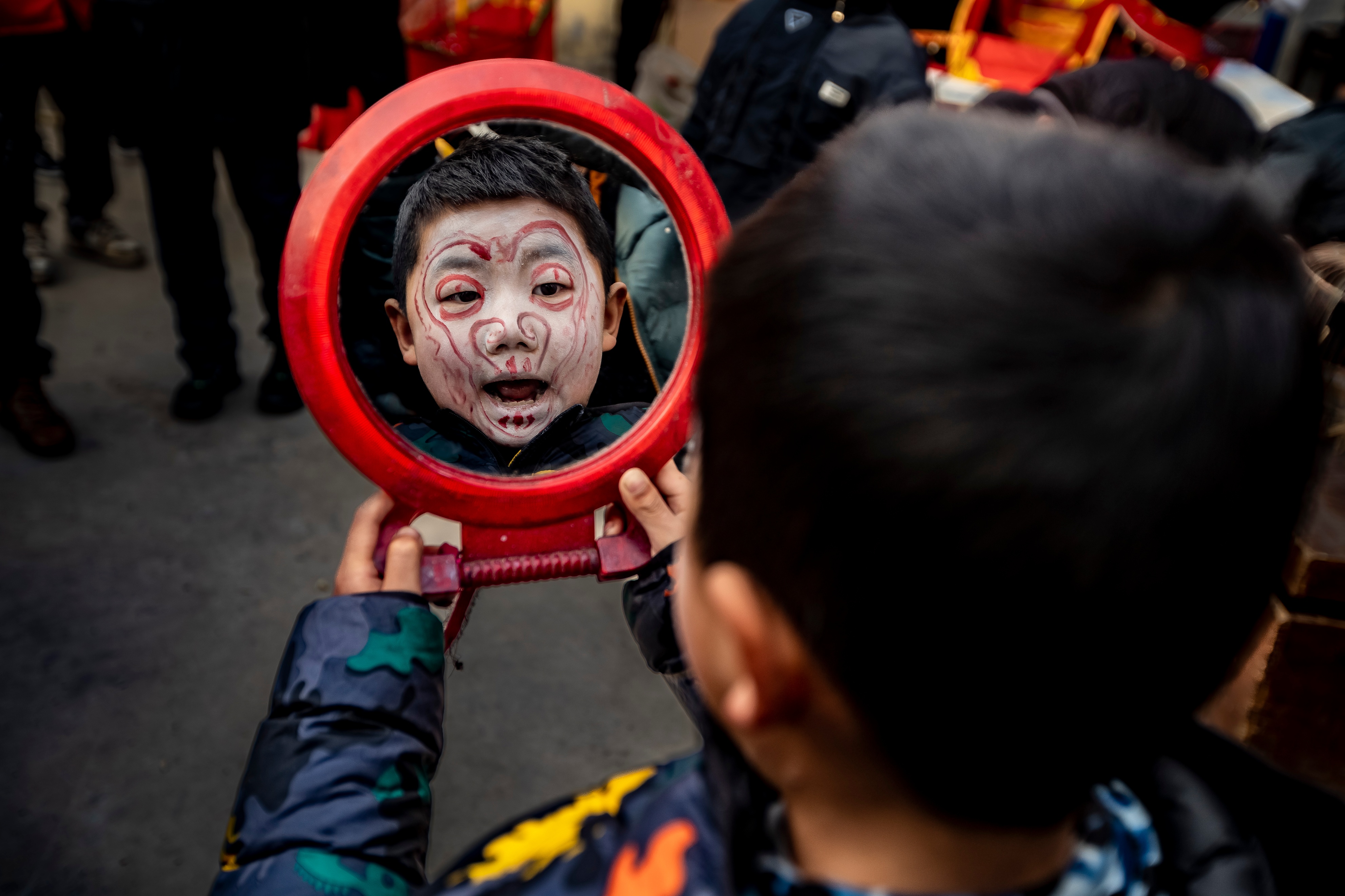 沂水大峪送火神时间,大峪村送火神舞狮