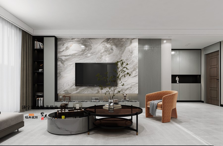 济宁睿湖美景157㎡东户现代简约装修设计方案