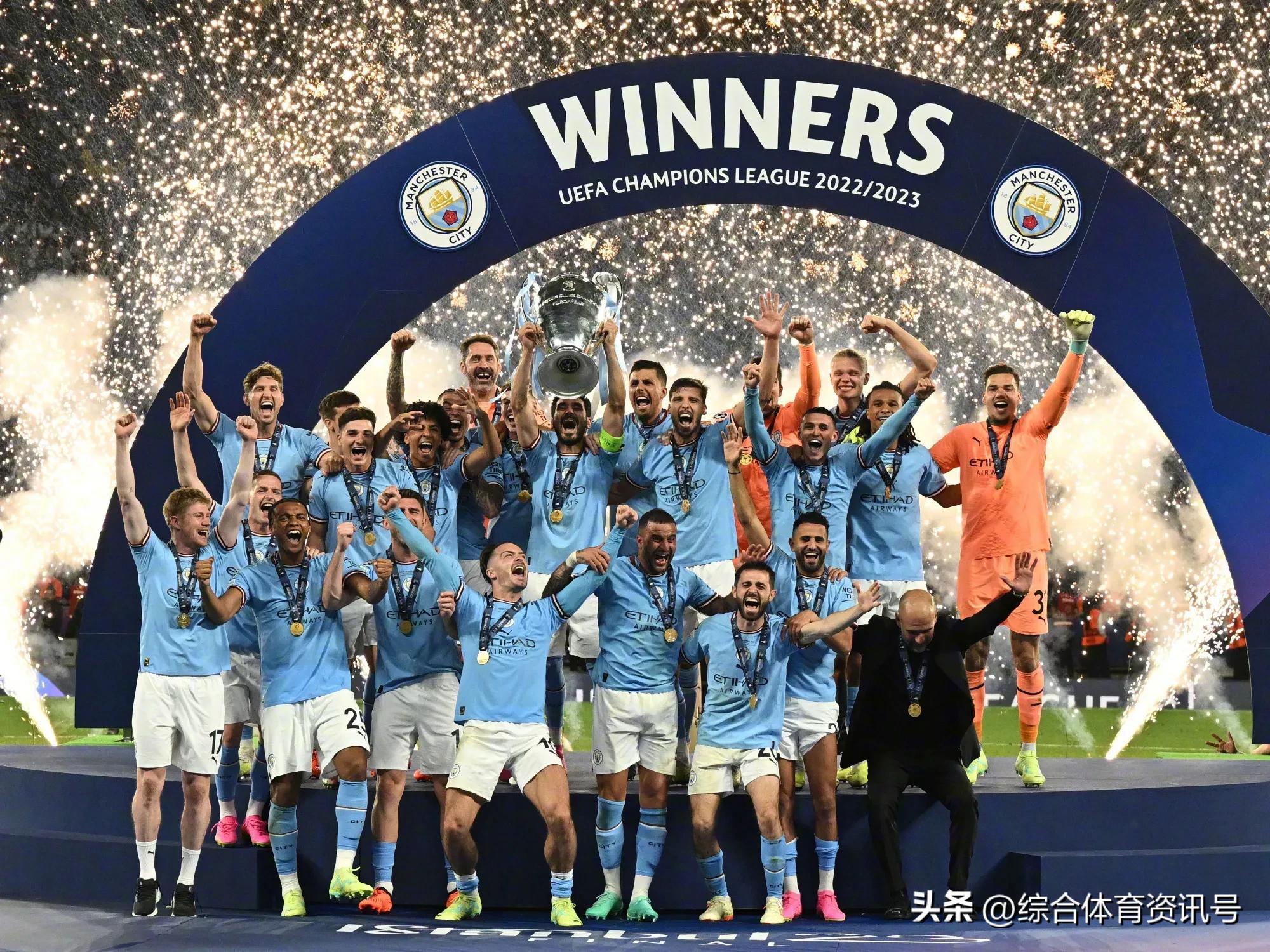 2022欧冠决赛曼城4-0皇家马德里,回顾2022-23赛季曼城问鼎欧冠之路